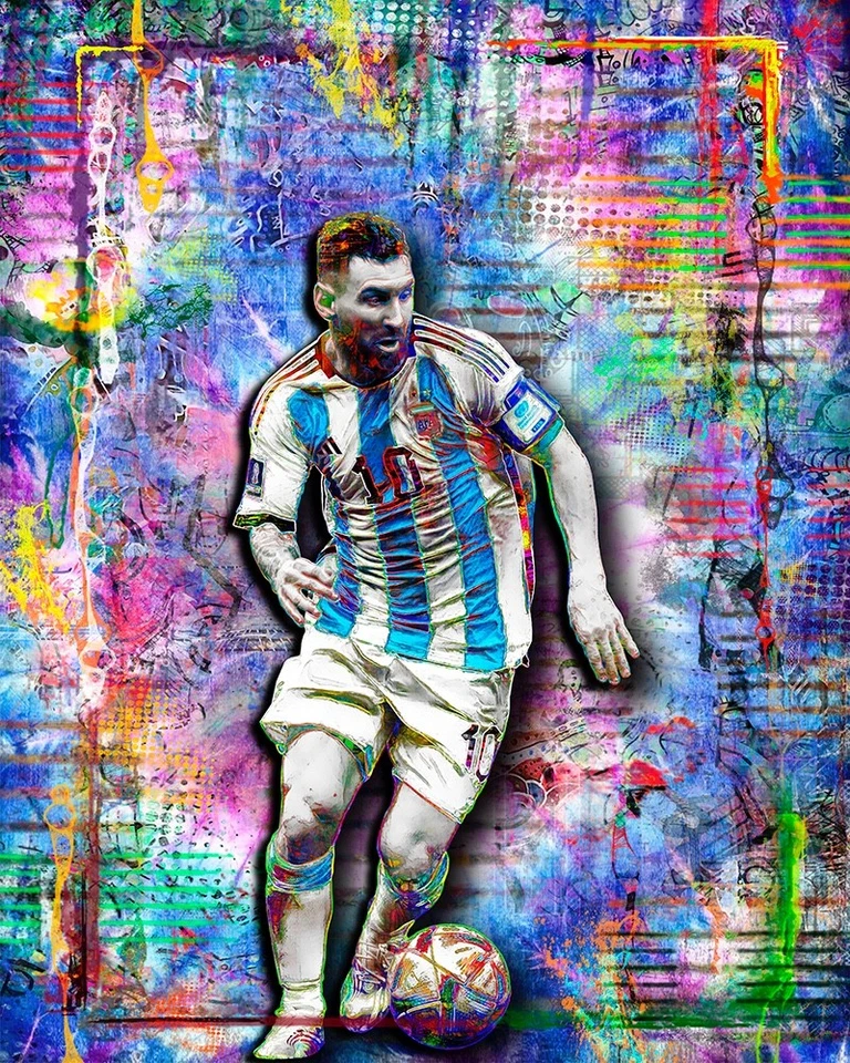 Póster Arte Pop LIONEL MESSI SELECCIÓN ARGENTINA 20x30 pulgadas Envío Gratis EE. UU. Foto 3 de 4