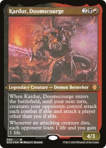 Kardur, Doomscourge (Foil Etched) #5 Starter Commander Decks Mythic MTG