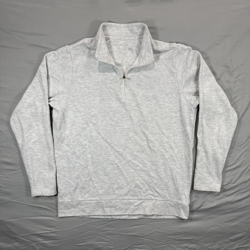 Pullover de golf antiguo Gambito cremallera cuarto polar para hombre L blanco Foto 2 de 4