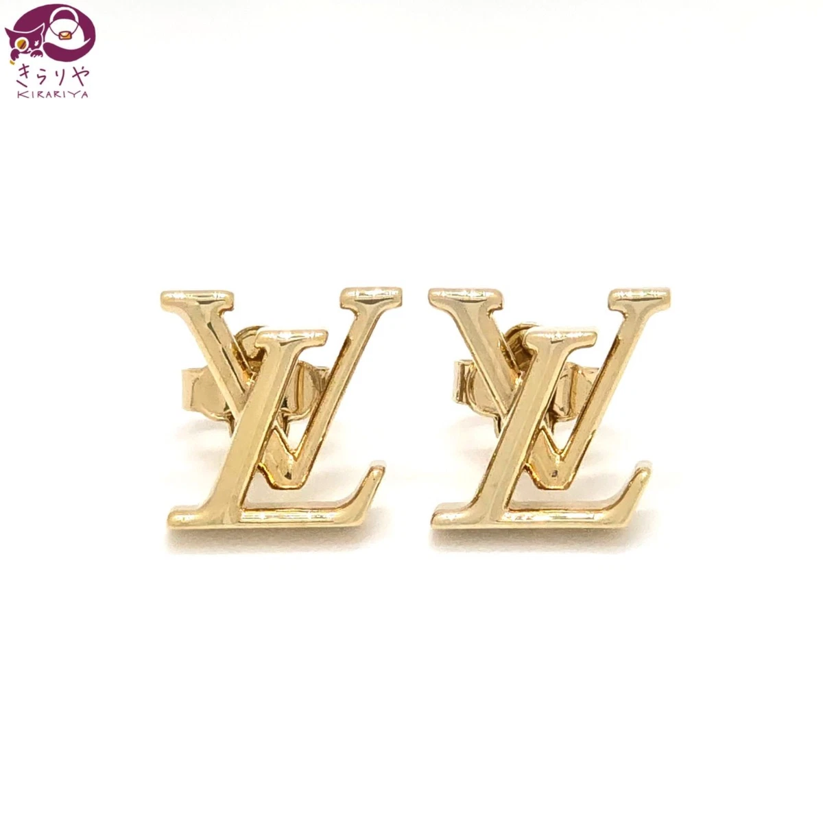 Boucles D’oreilles Acier Inoxydable Avec Logo LV – Neuf Avec étiquettes, Style Discret Et Moderne