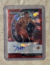 2020-21 Tyrese Halliburton Panini Prospect Prizm Rookie Autograph Red Ice Prizm