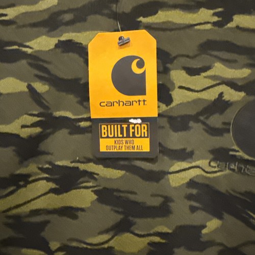 Boy's Carhartt Fleece Camo Logo Hoodie Hoody Pullover NEW Sizes XS-XL - Picture 3 of 6