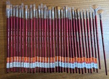 Princeton Velvetouch Watercolor/acrylic Paint Brushes! Lot of 34! NEW/FREE SHIP!