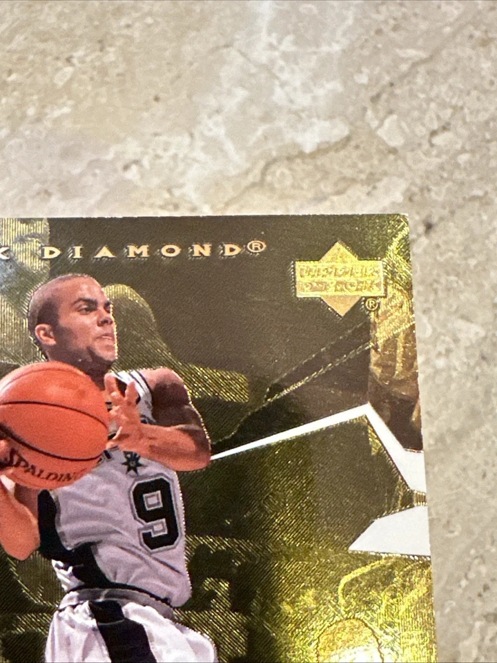 2003-04 Cubierta Superior Diamante Negro #142 Bronce/100 Tony Parker Triple Diamante SSP Foto 3 de 4