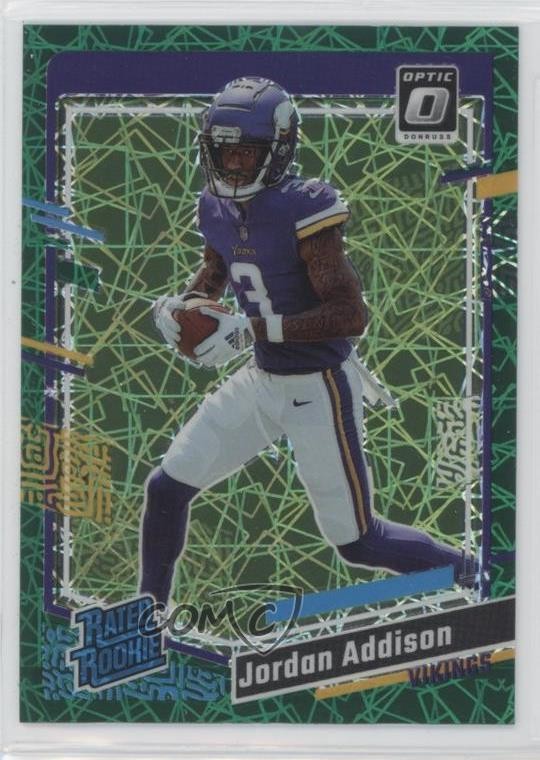2023 Donruss Optic Rated Green Velocity Prizm Jordan Addison #271 Rookie RC 16ia
