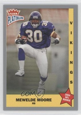 2004 Fleer Platinum NFL Finish 55/100 Mewelde Moore #165 Rookie RC 0a1