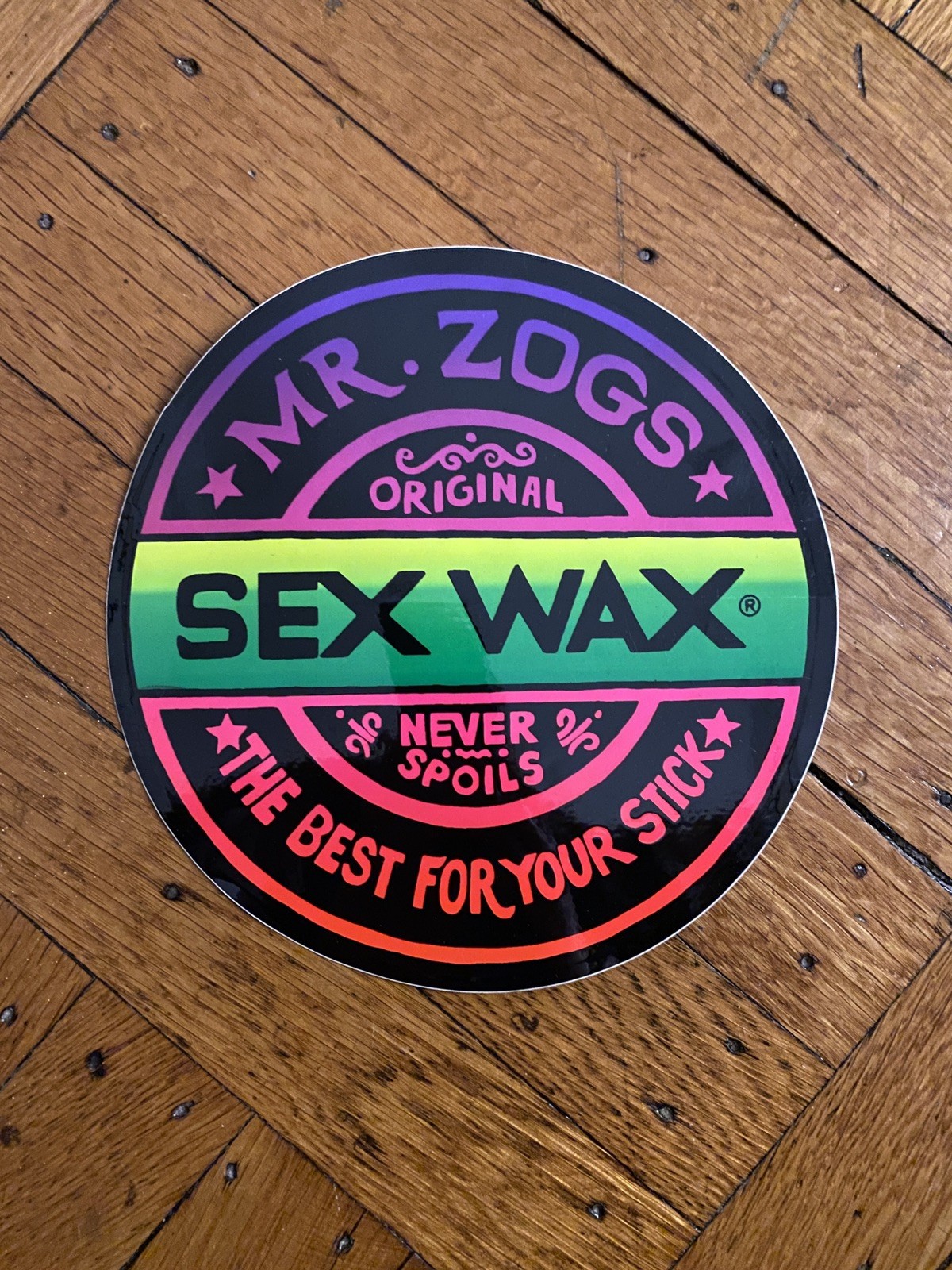 Vintage GIANT 7 inch Mr Zog's Sex Wax STICKER 80’s 90’s Surfing
