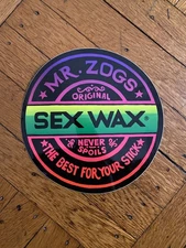 Vintage GIANT 7 inch Mr Zog's Sex Wax STICKER 80’s 90’s Surfing