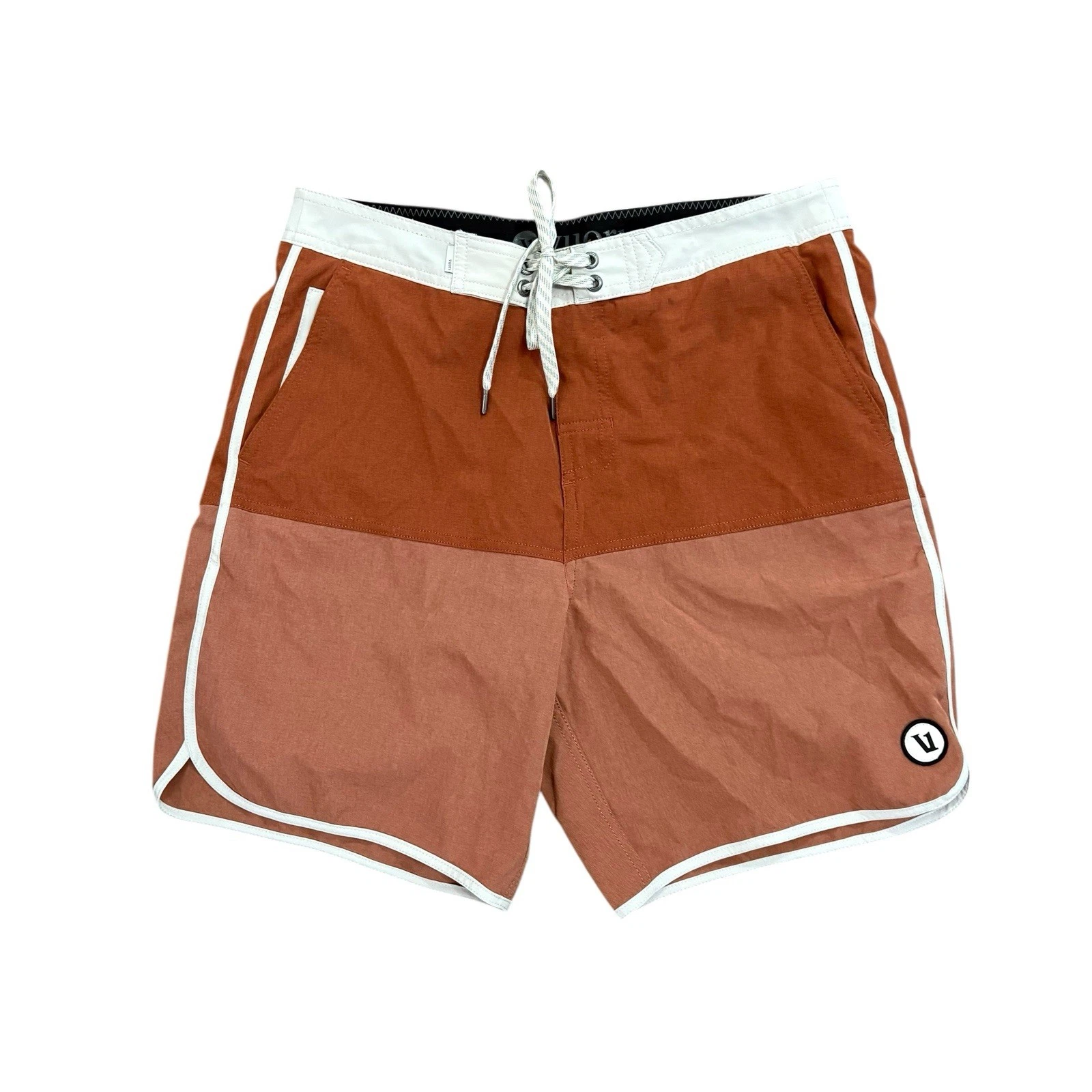 Vuori Cruise Boardshorts 7" Color Block Pockets Stretch Board Shorts Size 30