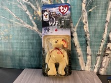 MAPLE THE BEAR-1996 MCDONALDS TY BEANIE BABY WITH RARE ERRORS 1993 OAKBROOK NIP