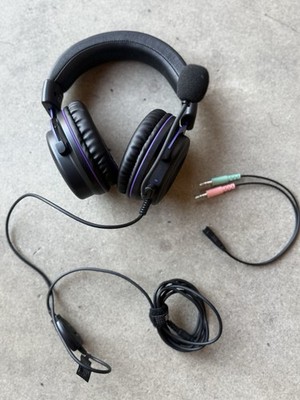 EKSA Black And Purple Gaming HeadSet One Size Fits All