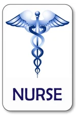 NURSE NAME BADGE TAG PROP HALLOWEEN COSPLAY GAME NIGHT PIN BACK