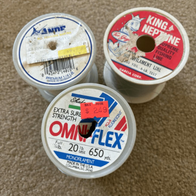 3 Partial Rolls Of Fishing Line