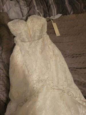 Galina Mermaid Wedding Dress Ivory Size 0
