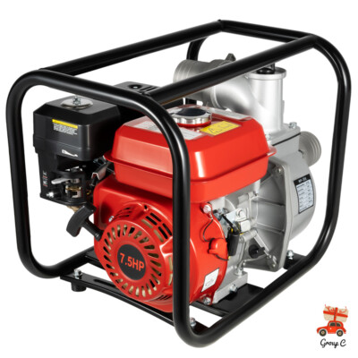#ad 7.5HP 3000W Gas Power Semi Trash Water Pump High Pressure Garden Irrigation $218.88