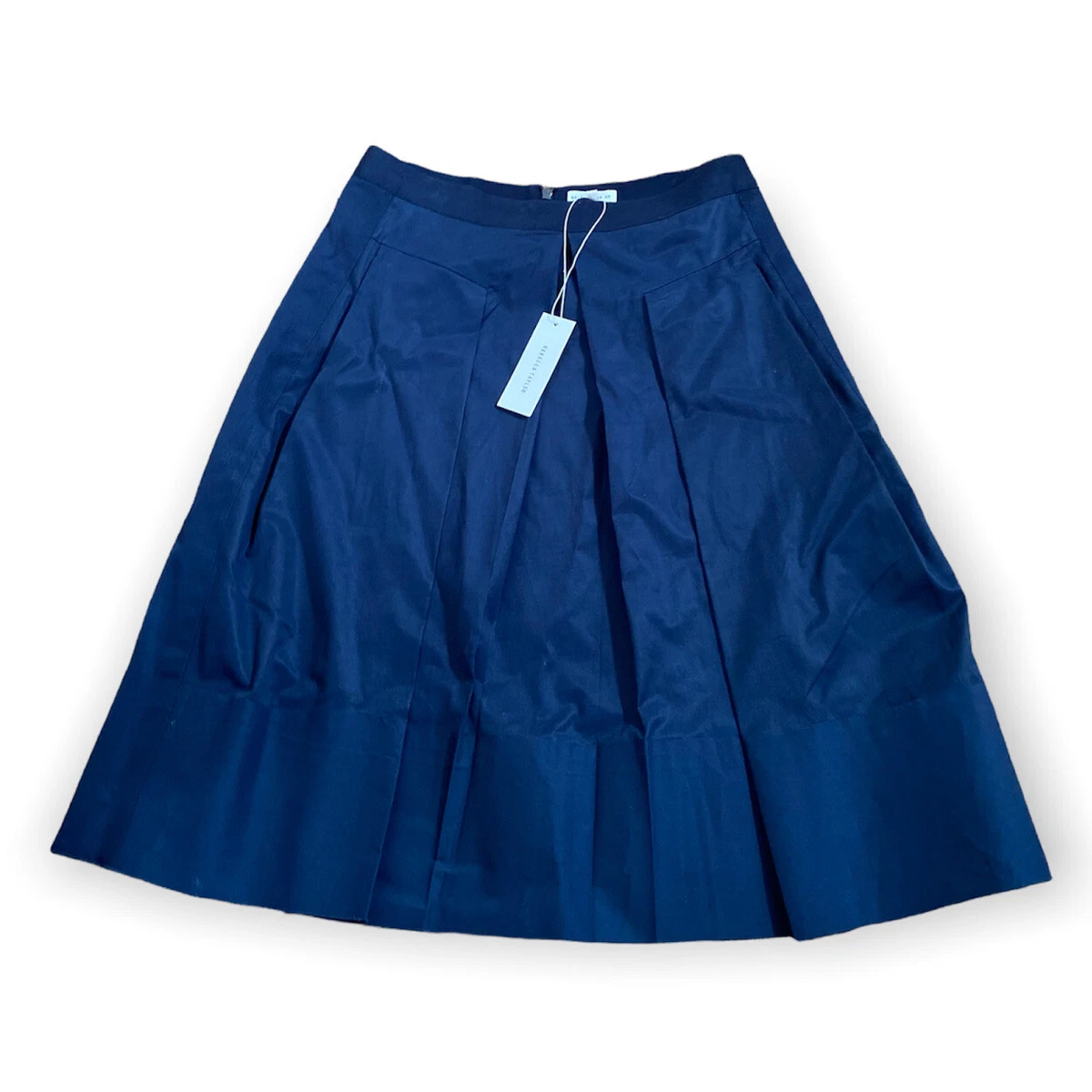 Blue pleated skirt 6 clearance inch