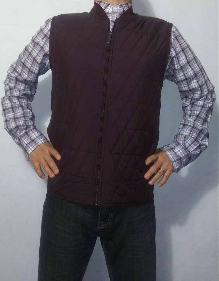NWT Perry Ellis Mens Quilted Front Outerwear Vest three colors Size S, M, L, XL. - Image 4 of 4