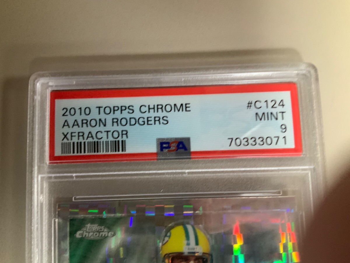 2010 Topps Chrome Aaron Rodgers Packers Xfractor #C124 PSA 9