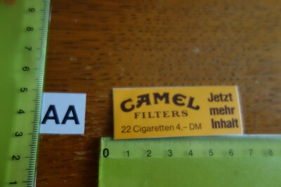Alter Aufkleber Tabak Zigaretten CAMEL (A)
