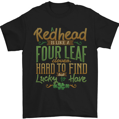St Patricks Day Redhead Ingwer Lustig Irisch Herren 100% Baumwolle