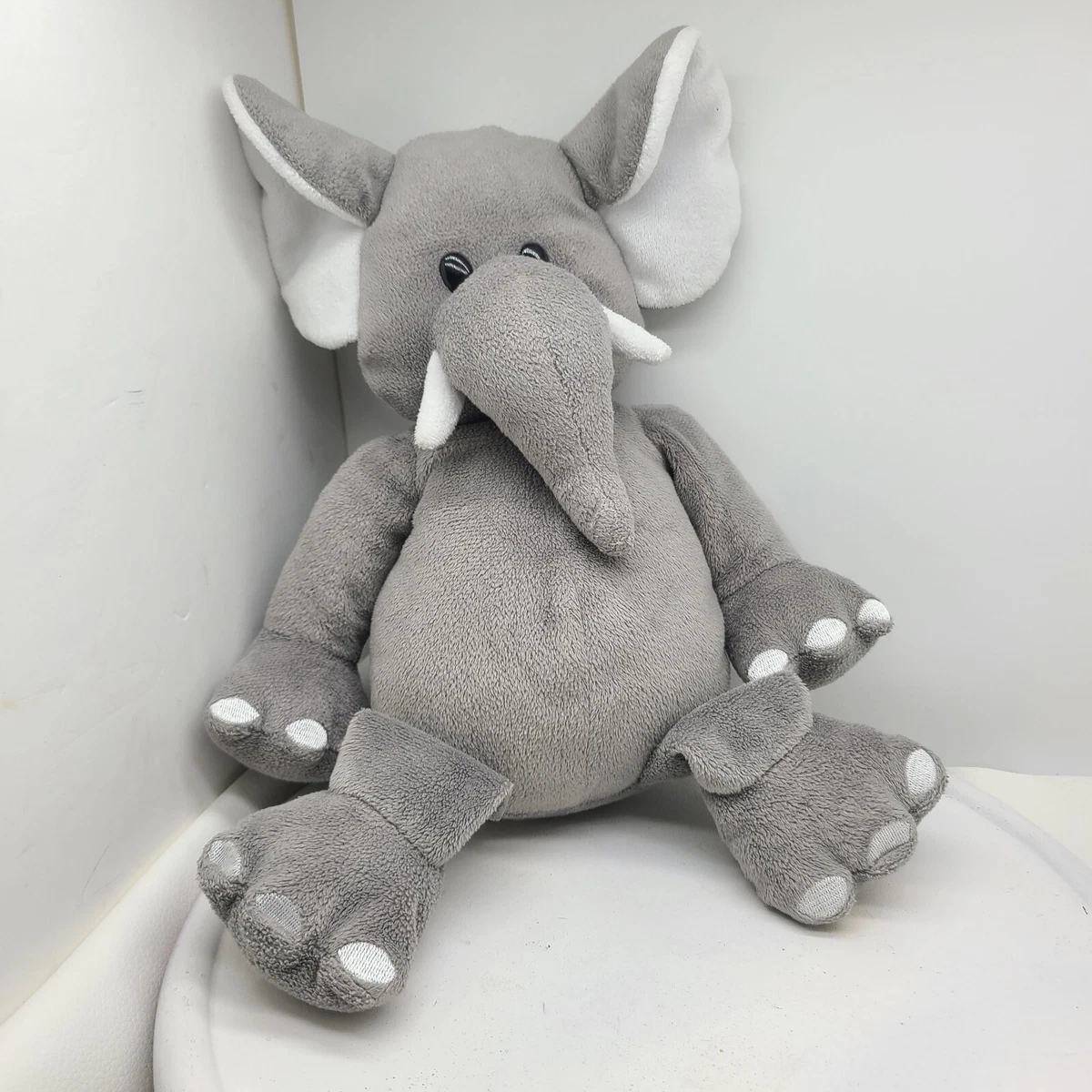 Animal Adventure Elephant Plush Toy Soft Gray Floppy Stuffed Animal 12