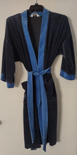Christian Dior Vintage Monsieur Robe Gray/Blue Velvet One-Size USA