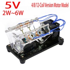 4/8/12-Coil Version Motor Model V-Shaped Electromagnet Motor Teaching Aid Toy 5V