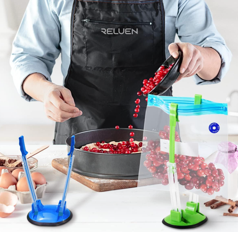 Baggy Rack Stand Adjustable Freezer Bag Holder Stand Holder for Filling
