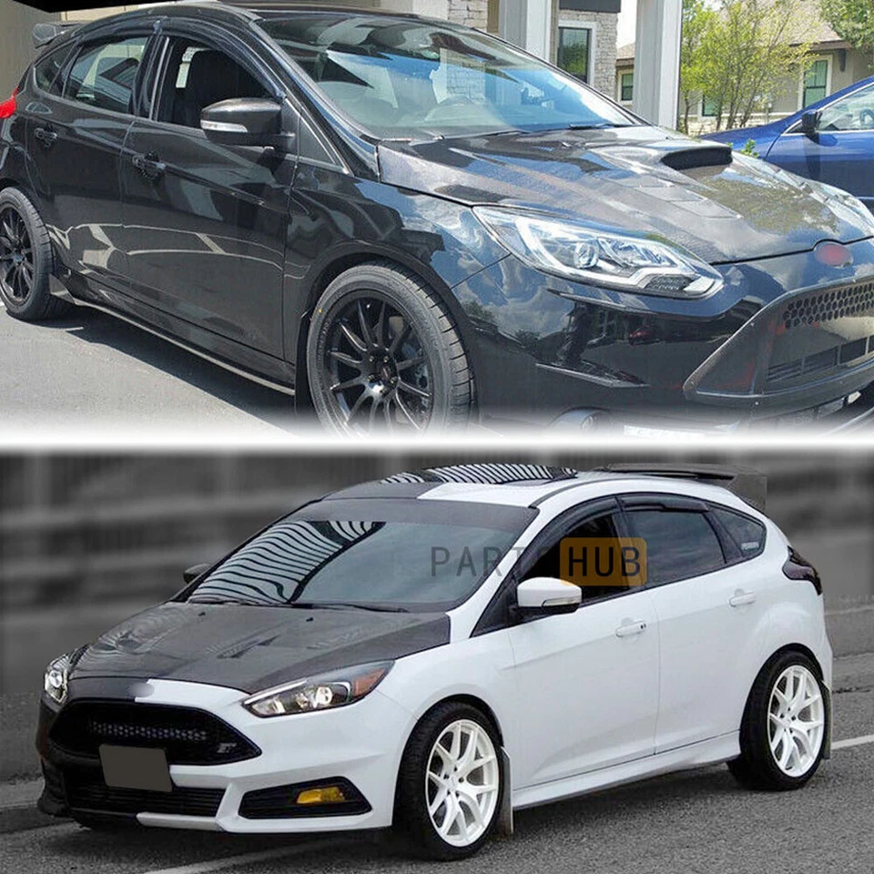 Para Ford Focus 2012-2018 sedán y escotilla JDM ventana visera ventilación pantalla protectores de lluvia Foto 4 de 4