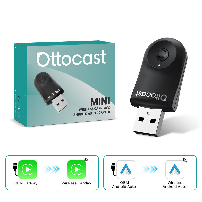 2025 Ottocast Mini 2in1 Wireless CarPlay+Android Auto