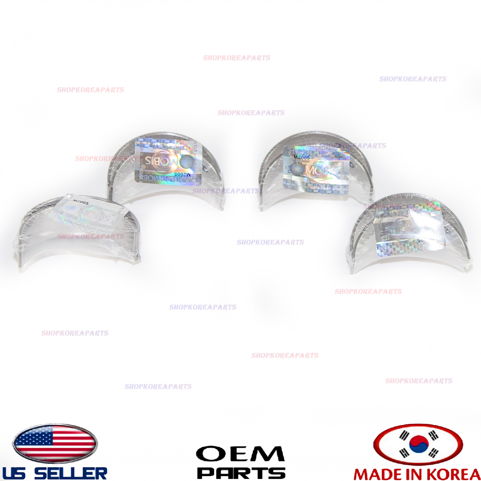 Genuine OEM Connecting Rod Bearing Set (23060-2G510) 4pcs - For Hyundai & Kia Models