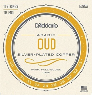 Corde Per Chitarra D'Addario EJ95 Oud/11 - Set Per Oud In Nylon Con Anima In Rame Argentato, Tono Caldo E Proiettante