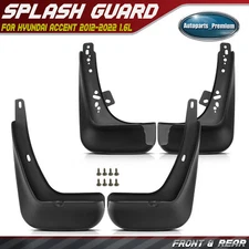 4Pcs Front & Rear Side Splash Guards Mud Flaps for Hyundai Accent 2012-2022 1.6L