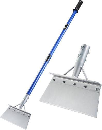 Heavy Duty Snow Shovel with 52" Adjustable Handle - Multifunctional Ice Scraper