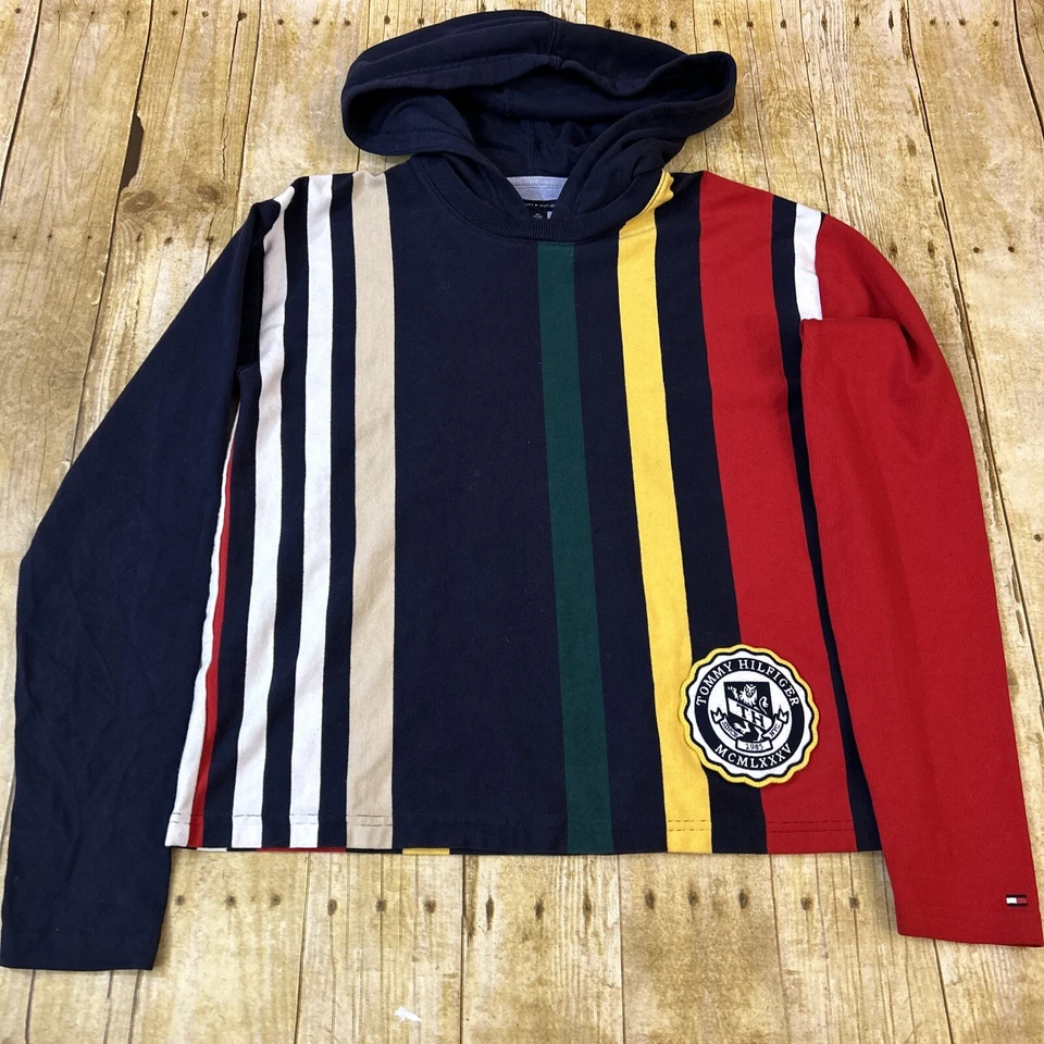 Tommy Hilfiger Colorblock Sudadera con Capucha Para Hombre Extra Pequeña XS Bordado Cresta Logo Foto 2 de 4