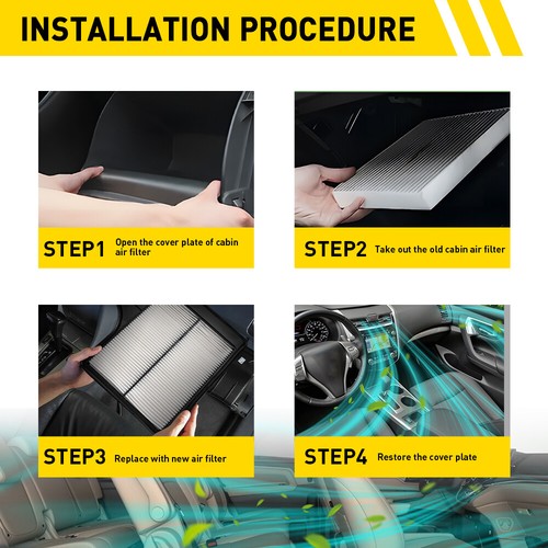 2013-2018 Combo Set Engine Air & Cabin Air Filter fits Nissan Altima 2.5L H - Picture 4 of 11