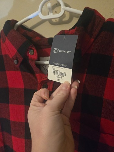 NWT St John Bay Buffalo Plaid Long Sleeve Button Down Super Soft Flannel XL - Picture 8 of 24