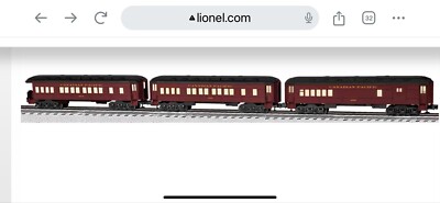 Lionel 6-81744 Canadian Pacific  Baby Madison Passenger Car 3-Pack NIB