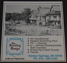 1976 Print Ad Michigan Harbor Springs The Bartley House Boyne Highlands Saunas