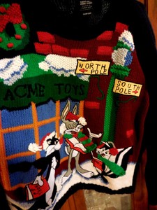 looney tunes ugly christmas sweater
