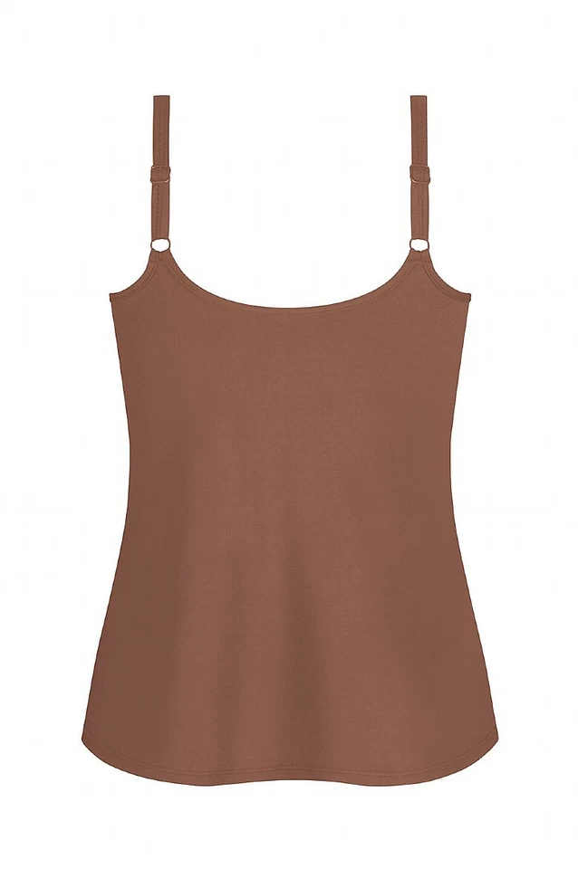 Colete Camisa Mastectomia Top Bolso Copos AMOENA Valletta Tamanho 18 Mocha - Imagem 3 de 4