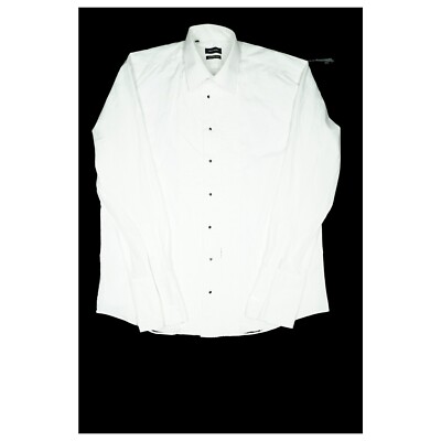 Pierre Cardin Herren Hemd Langarm Party Anzug Hochzeit Gr 16 1/2 42 cm weiß edel