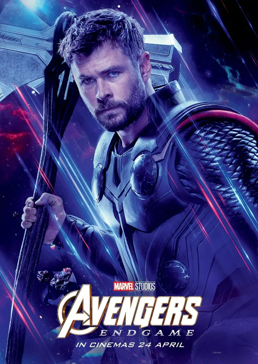 Avengers Endgame movie poster - 11 x 17 - Thor poster (b) Chris Hemsworth