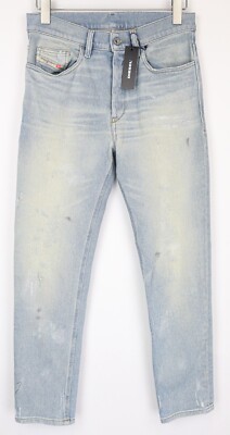 JEANS DIESEL D-Eetar 081AK Uomo W28/L32 Tapered Fit Blu Stretch