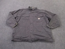 Carhartt Jacket Mens XL Canvas Shirt Ripstop Jac Flannel Lined Barn Work Snap