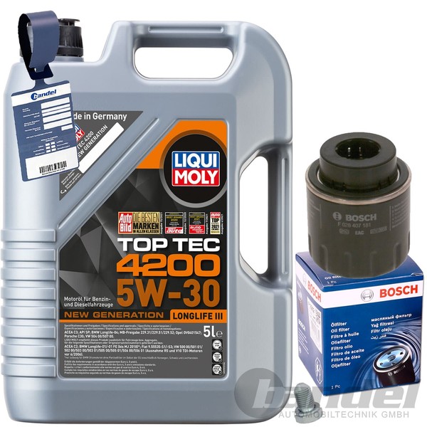 Bosch ÖLfilter+Liqui Tt 4200 ÖL Passend FüR 1.2+1.4 Audi A1 Vw Polo Skoda Fabia-image