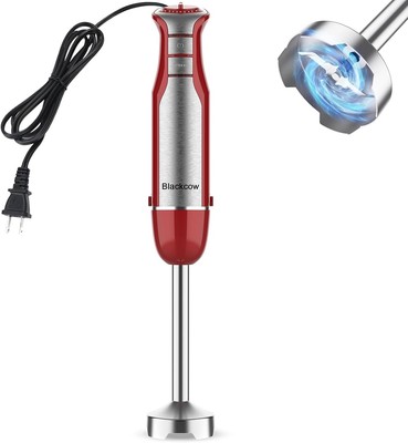 Immersion Blender Handheld,800W Powerful Electric Hand with RoseRed 