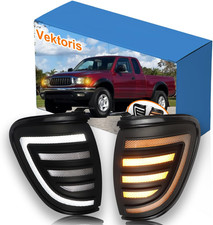 2001-04 Tacoma Driver Passenger LED Front Bumper Corner Lights Compatible