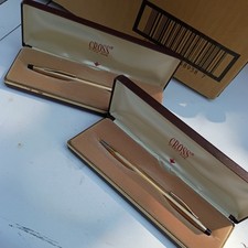 CROSS 10K Gold Filled 1/20 Ballpoint Pen LOT With Original Case Made In USA