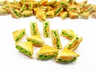 Dollhouse Food Accessories Lot 10 Tuna Toast Sandwich Bread Miniature Food 15144